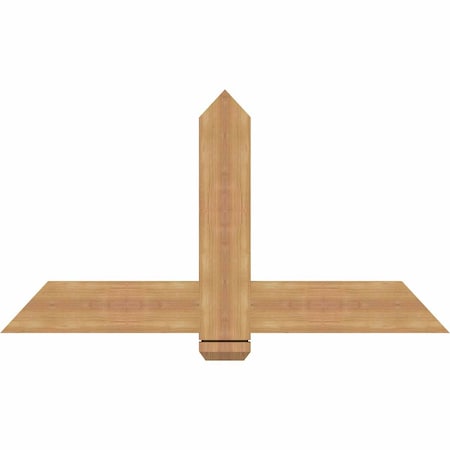 Ekena Millwork Eugene Smooth Timber Gable Bracket, Western Red Cedar, 48"W x 26"H x 1 1/2"D x 5 1/2"F, 13/12 Pitch GBW048X26X0206EUG00SWR